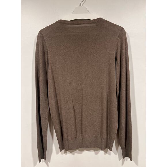 Women’s Minimalist Rayon Nylon Sweater Taupe Large Business Casual Officewear - Picture 4 of 5